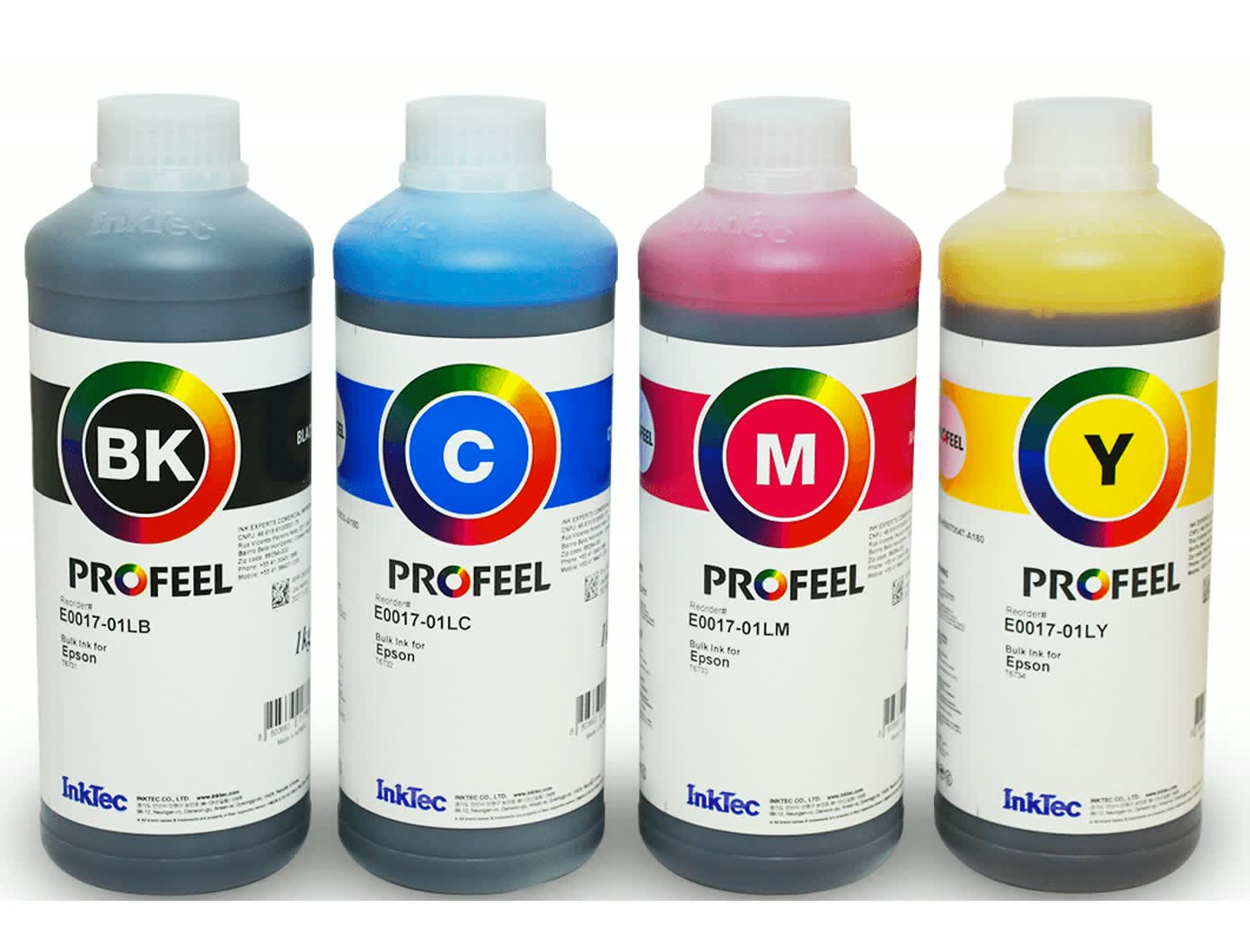 Profeel by InkTec 1 litro: preto, ciano, magenta e amarelo